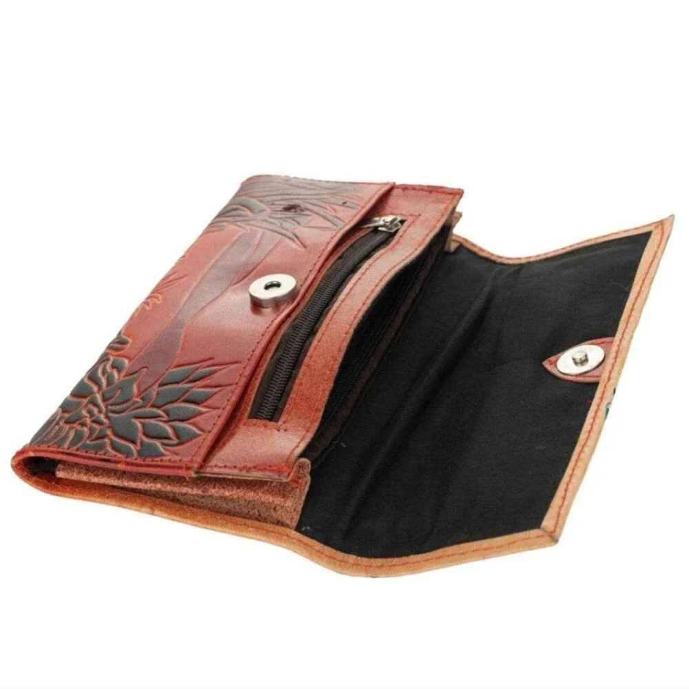 Elephant Made in India Leather Wallet 🐘Brown Green Red Yellow
